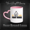 Photo Print Mug ( Heart Handle PINK)