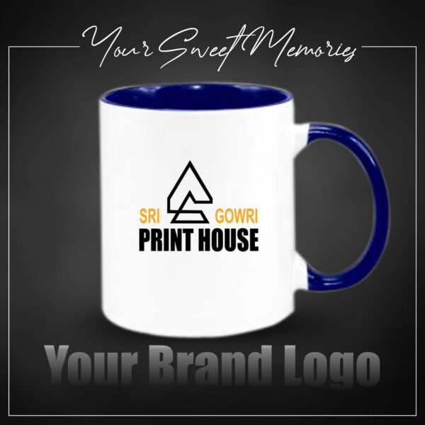 Photo Print Mug ( Inner BLUE )