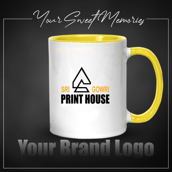 Photo Print Mug ( Inner YELLOW)